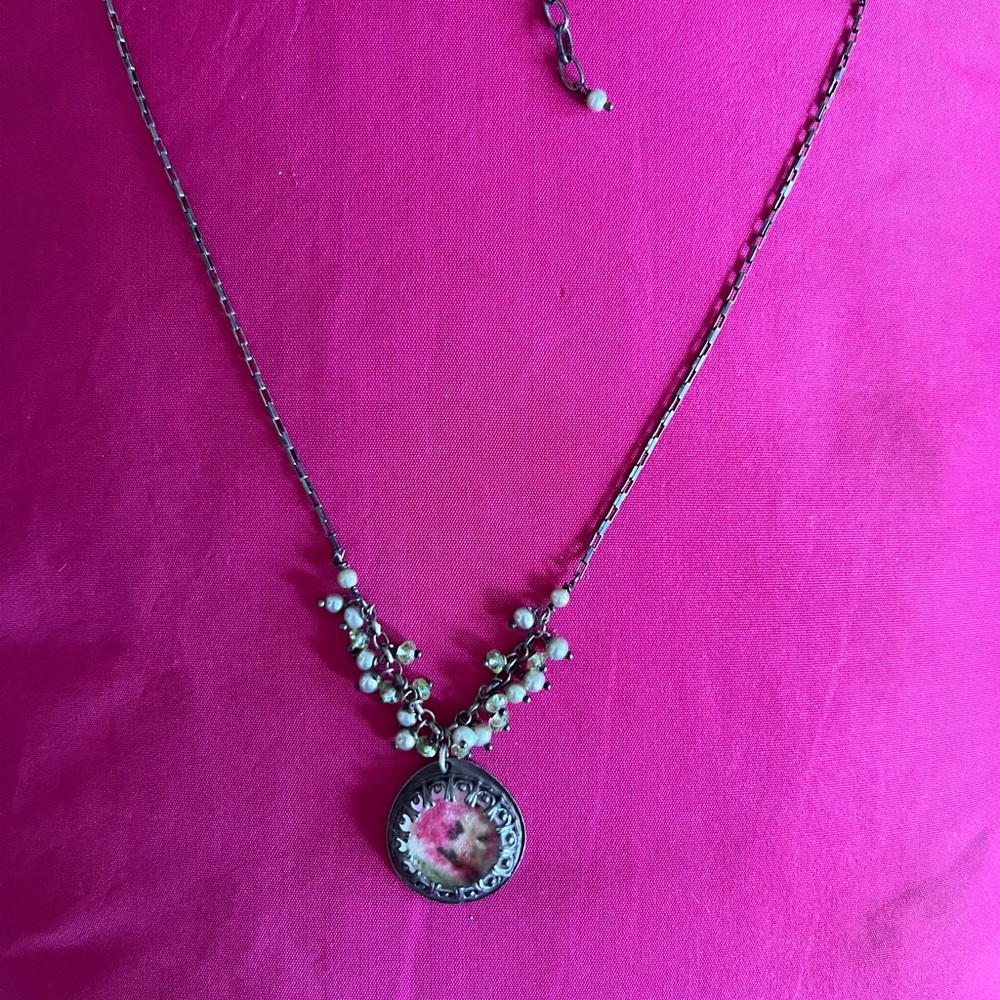 Oxidized Dainty Sterling Silver Necklace